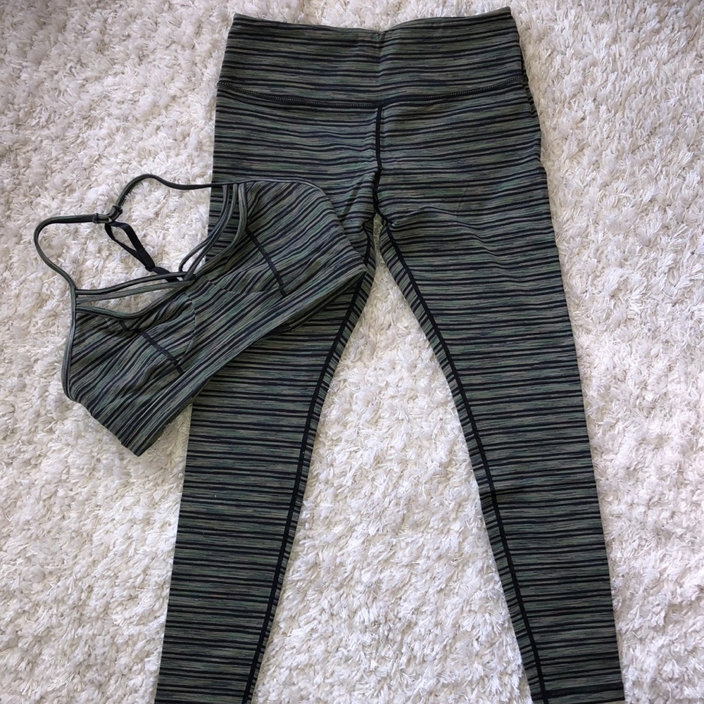 Workout pants and sports bra
